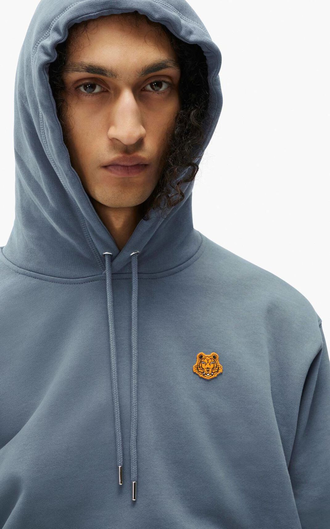 Kenzo Tiger Crest Hoodie Blue For Mens 0149LPHDN